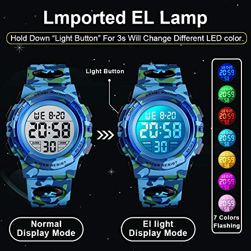 Foto 6 pulgar | Venta Internacional - Reloj Uswat Kid Para Niños Y Niñas Con Iluminación Led Multifunción