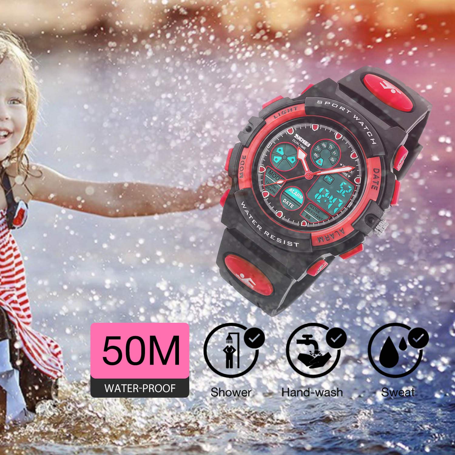 Foto 4 pulgar | Venta Internacional - Mira Cofuo Waterproof Digital Sports Para Niños De 5 A 12 Años