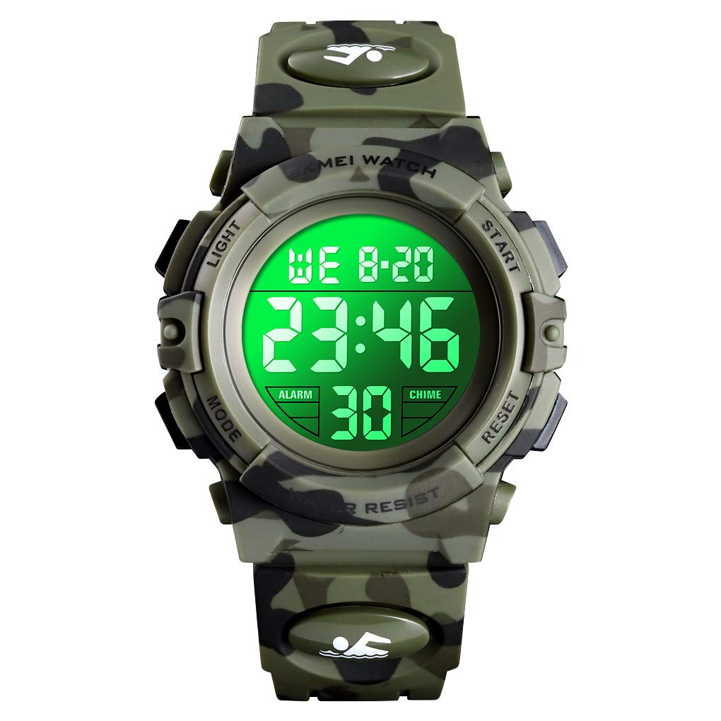 Foto 2 pulgar | Venta Internacional - Reloj Tephea Kids, Led Digital Militar, Resistente Al Agua (militar)