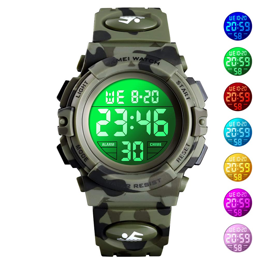 Foto 4 pulgar | Venta Internacional - Reloj Tephea Kids, Led Digital Militar, Resistente Al Agua (militar)