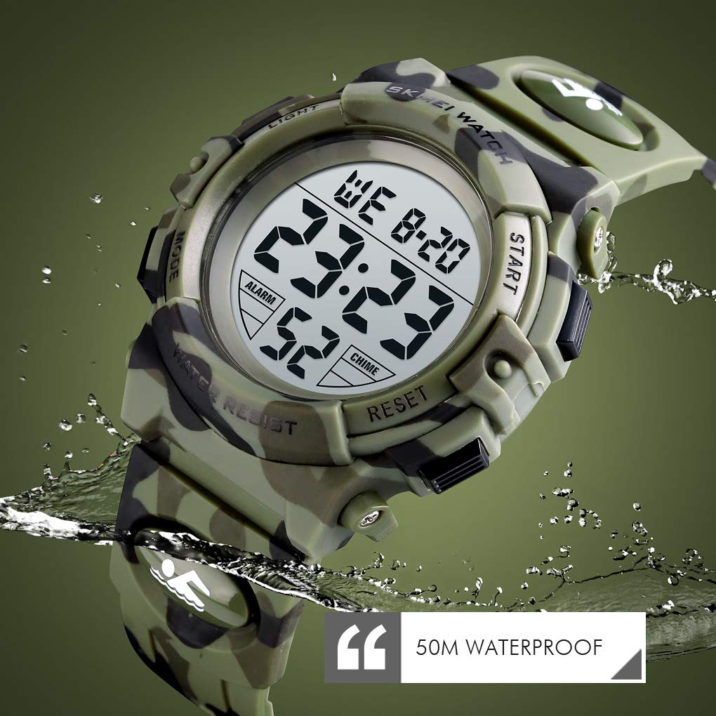 Foto 4 | Venta Internacional - Reloj Tephea Kids, Led Digital Militar, Resistente Al Agua (militar)