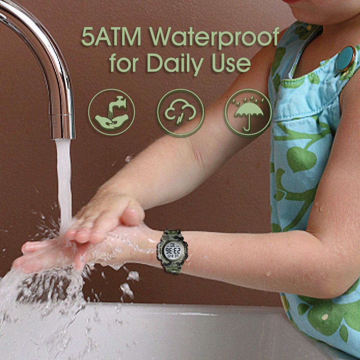 Foto 7 pulgar | Venta Internacional - Watch A Alps Kids - Cronógrafo Digital Led 50 M Resistente Al Agua