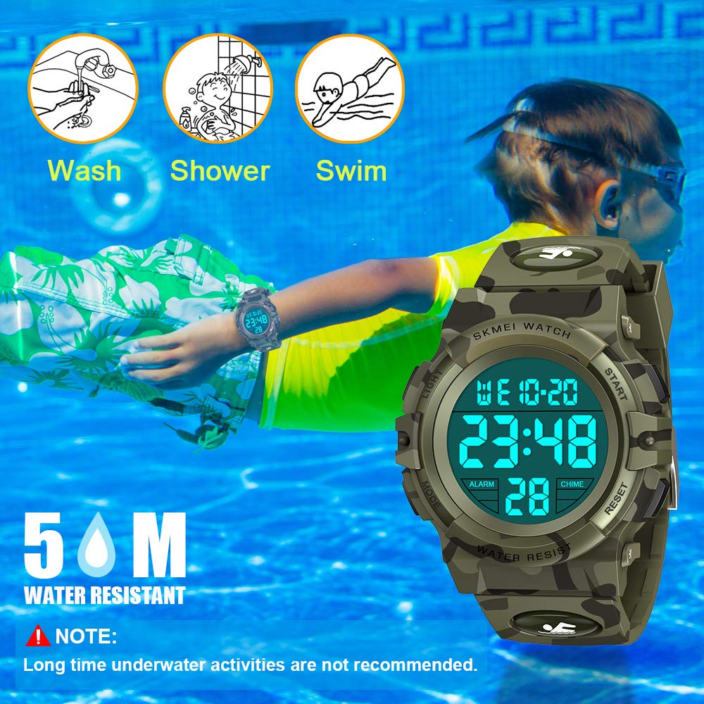 Foto 5 pulgar | Venta Internacional - Reloj Digital Para Niños Syokzey Para Niños De 5 A 16 Años A Prueba De Agua