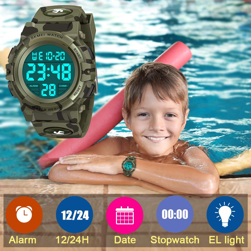 Foto 6 pulgar | Venta Internacional - Reloj Digital Para Niños Syokzey Para Niños De 5 A 16 Años A Prueba De Agua