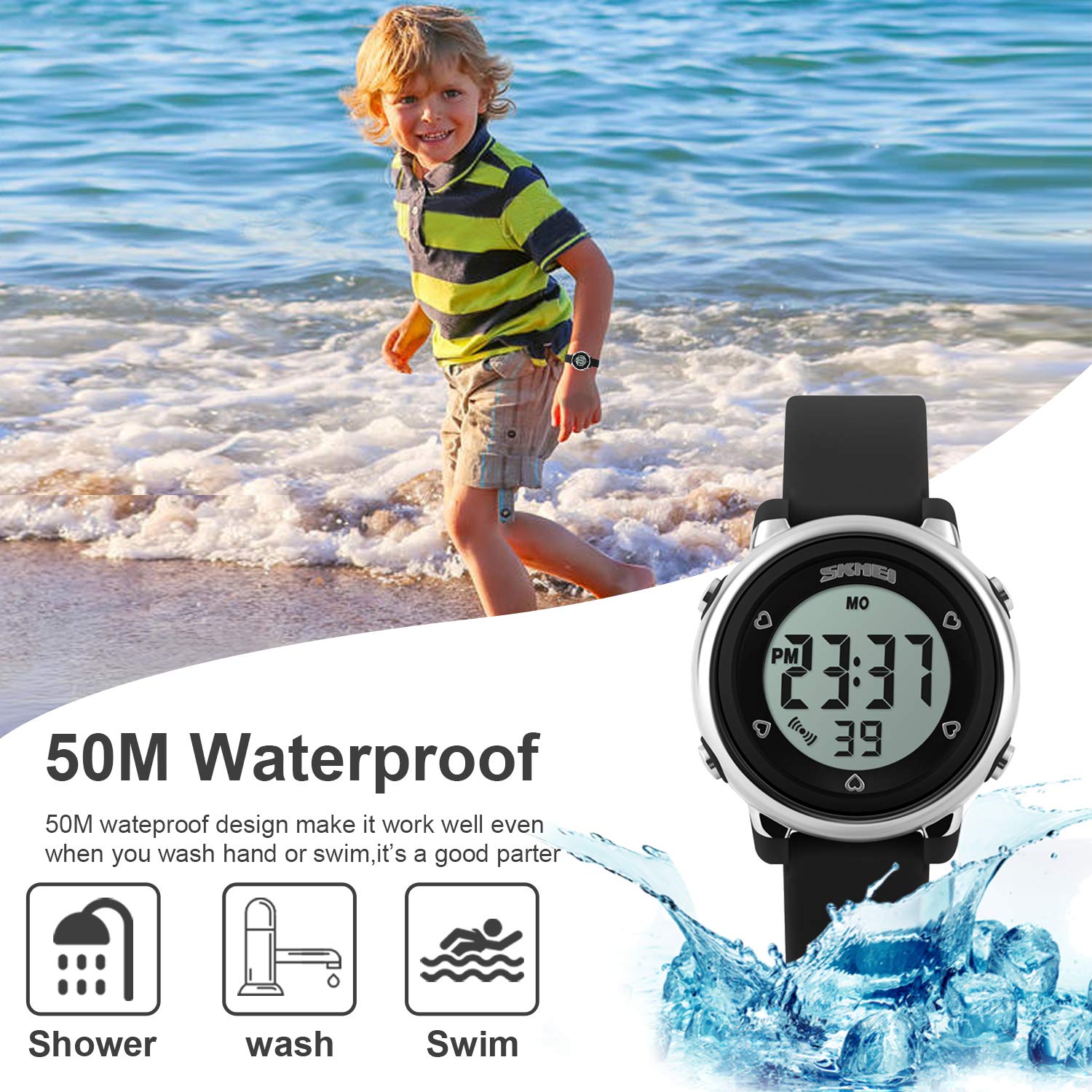 Foto 3 pulgar | Venta Internacional - Reloj Deportivo Axspt Kid Led 30 M Impermeable Para Niño Y Niña