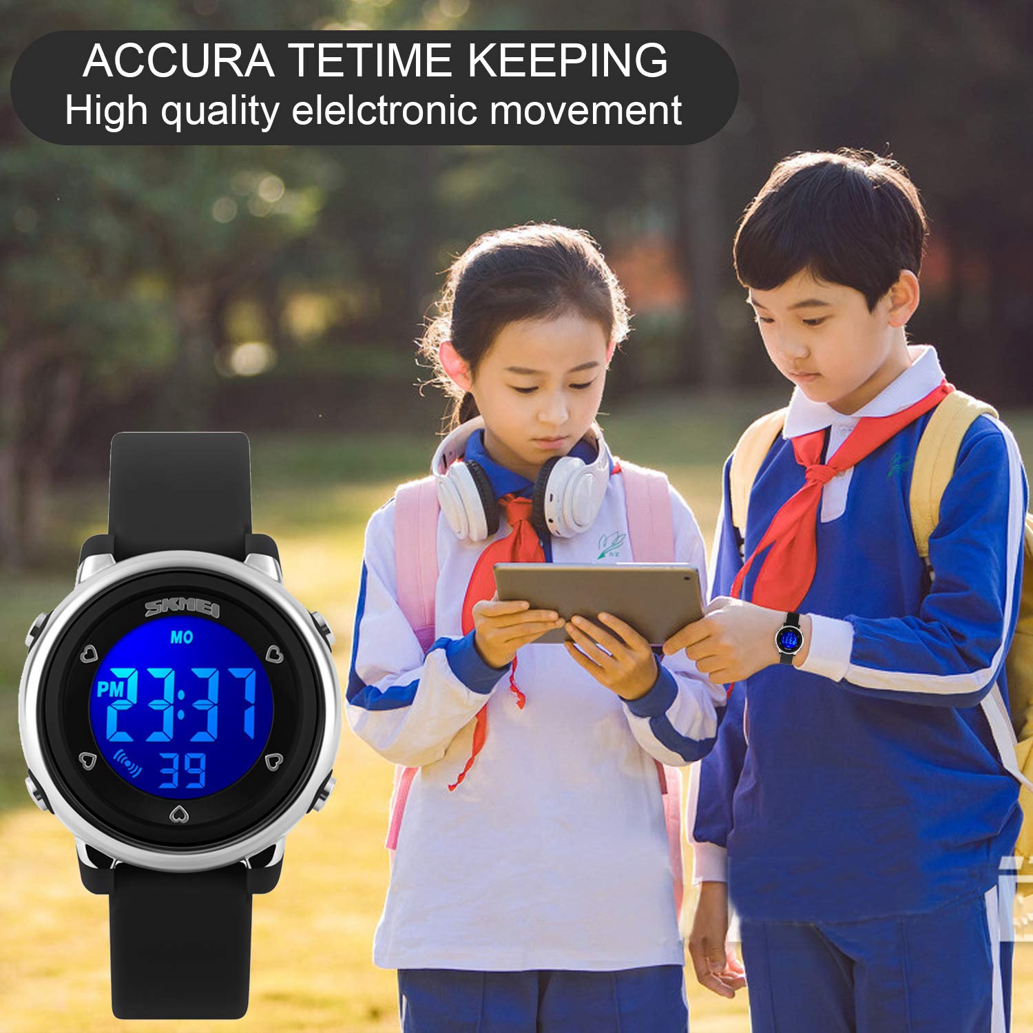 Foto 4 pulgar | Venta Internacional - Reloj Deportivo Axspt Kid Led 30 M Impermeable Para Niño Y Niña