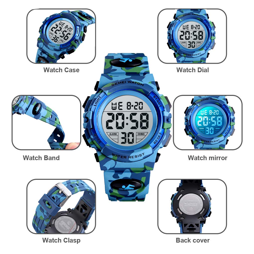 Foto 5 pulgar | Venta Internacional - Reloj Digital Toocat Kids Con Alarma Impermeable De 50 M Para Niños Y