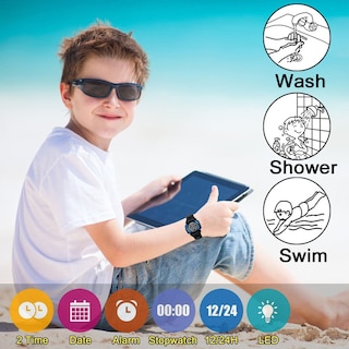 Foto 5 | Venta Internacional - Reloj Infantil Viliysun, 50 M, Impermeable, Deportivo, Con Alarma, Led, Cronómetro