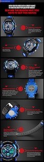 Foto 7 | Venta Internacional - Reloj De Pulsera Misskt Kids Sports Digital Con Alarma Led Impermeable