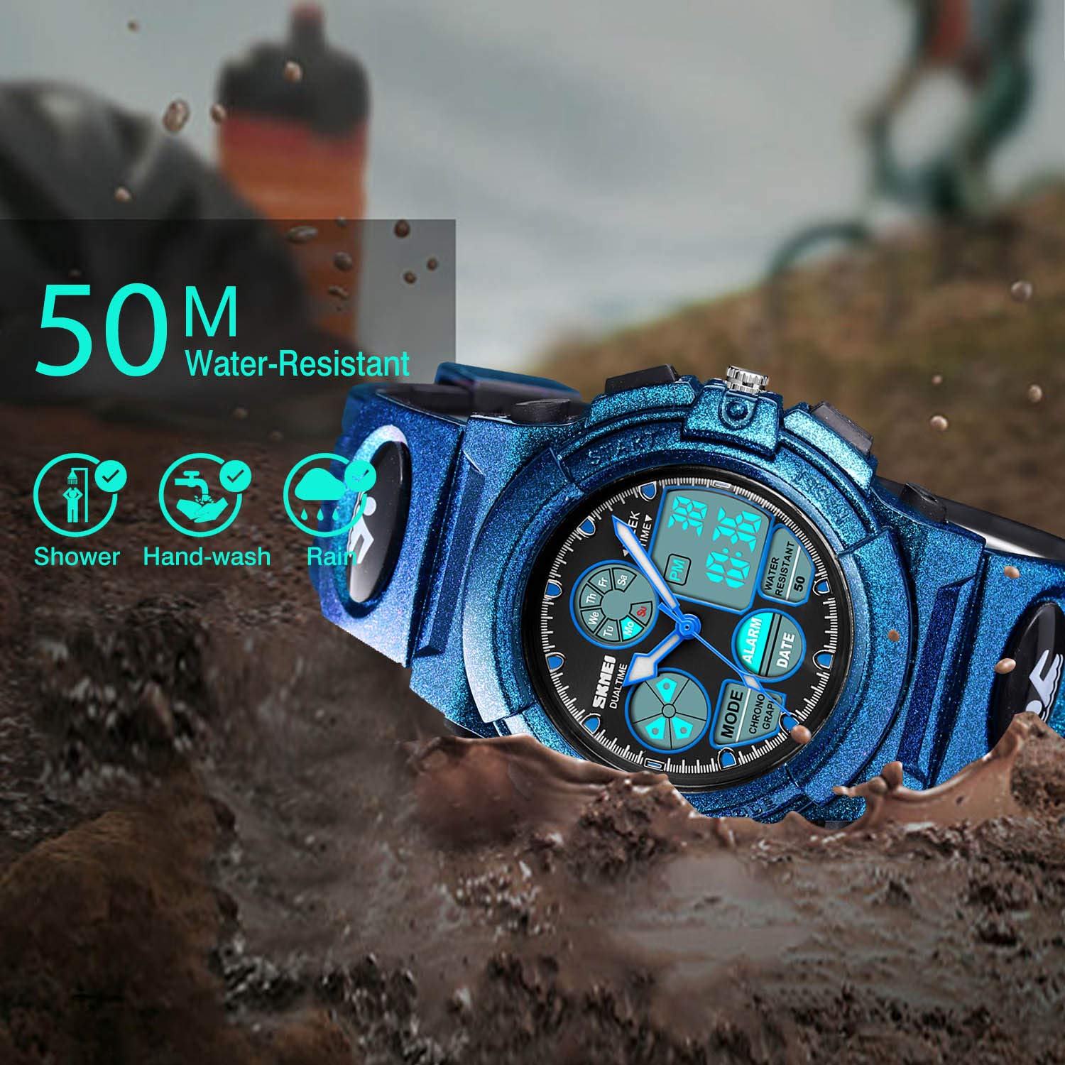 Foto 4 pulgar | Venta Internacional - Reloj Infantil Cofuo Army Digital Deportivo Acuático