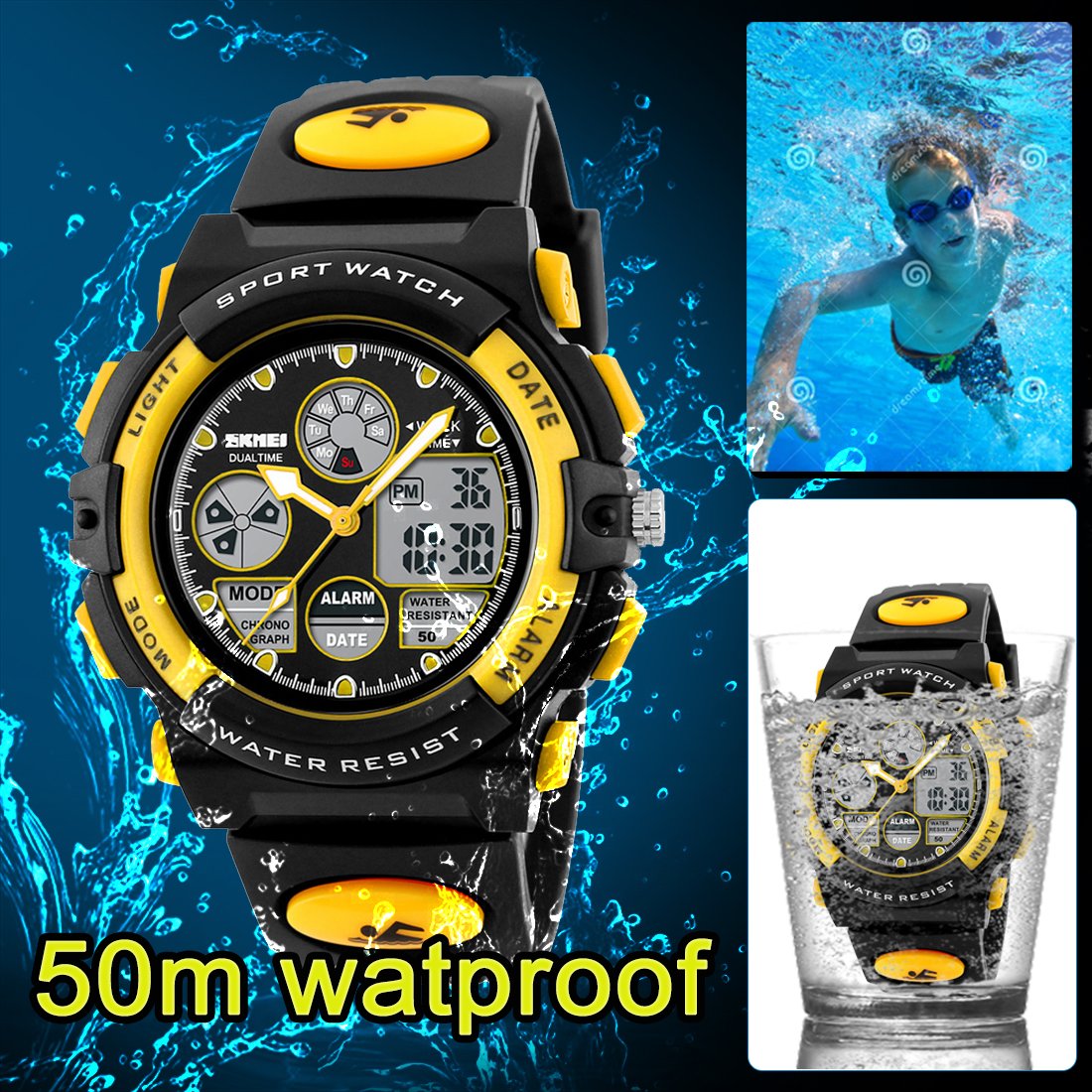 Foto 5 pulgar | Venta Internacional - Reloj Viliysun Kid Sport, Resistente Al Agua, 50 M, Con Cronómetro Y Alarma