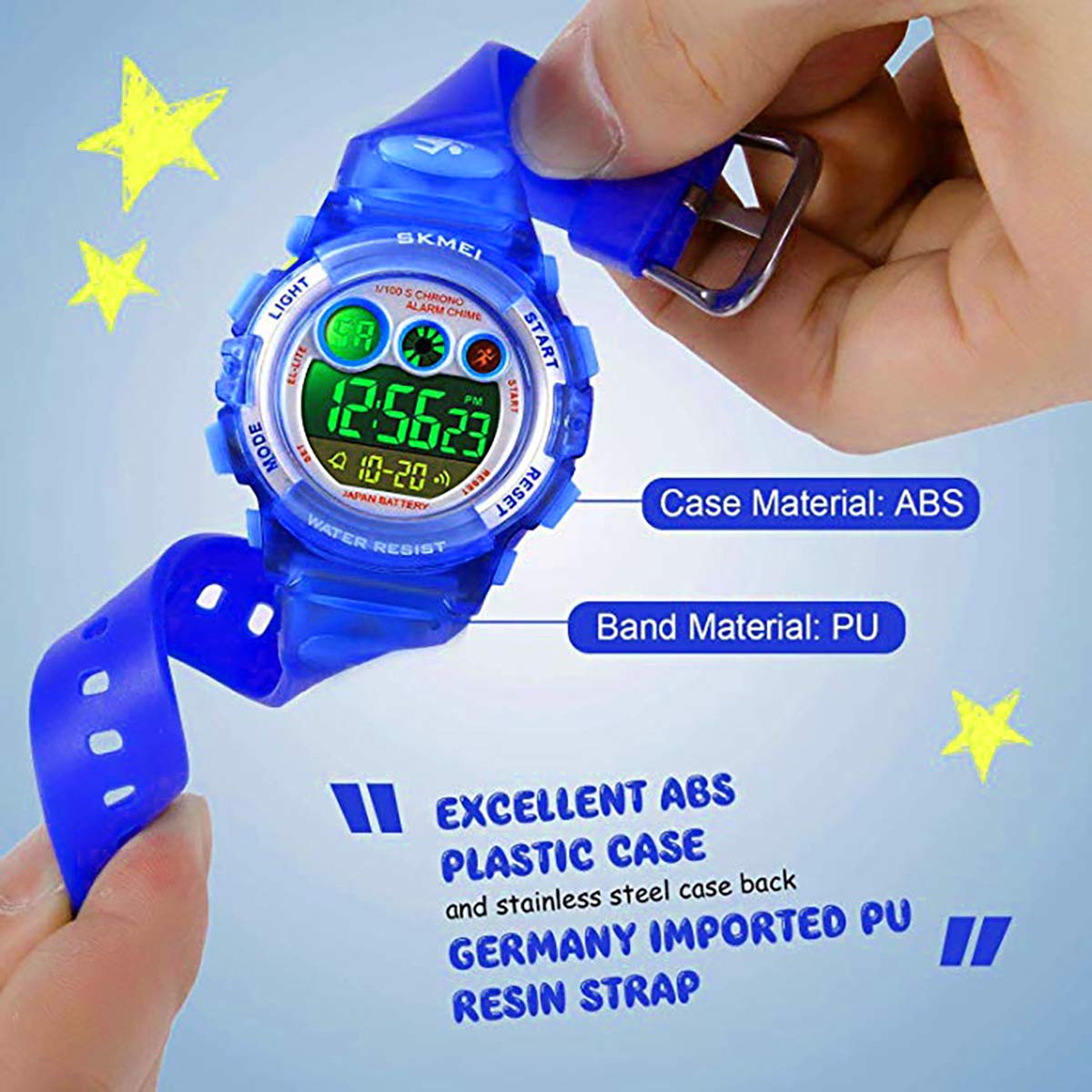 Foto 7 pulgar | Venta Internacional - Reloj Digital Para Niños Anloo, 50 M, Con Alarma, Cronómetro Impermeable