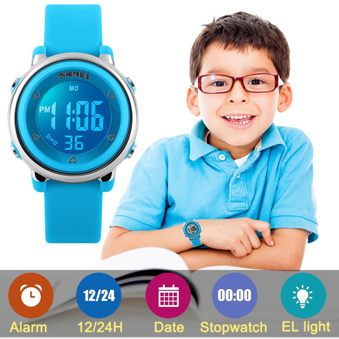 Foto 3 pulgar | Venta Internacional - Reloj Infantil Uswat Kid Led Impermeable 50 m Deportivo