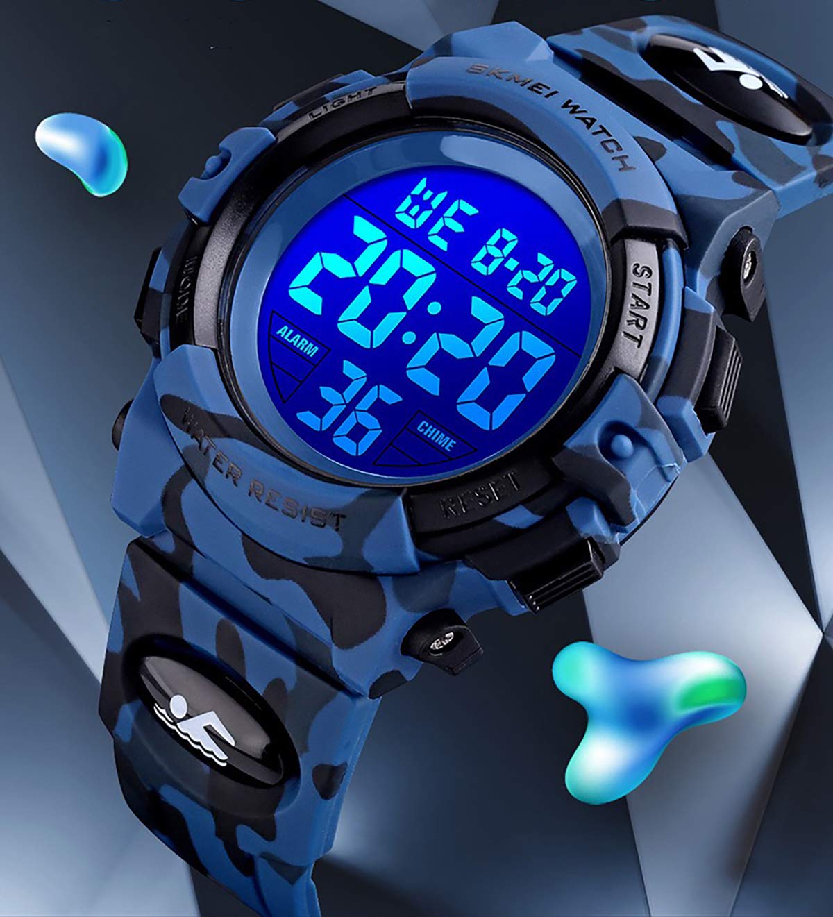 Foto 7 pulgar | Venta Internacional - Reloj Digital Para Niños Anloo, 50 M, Con Alarma, Cronómetro Impermeable