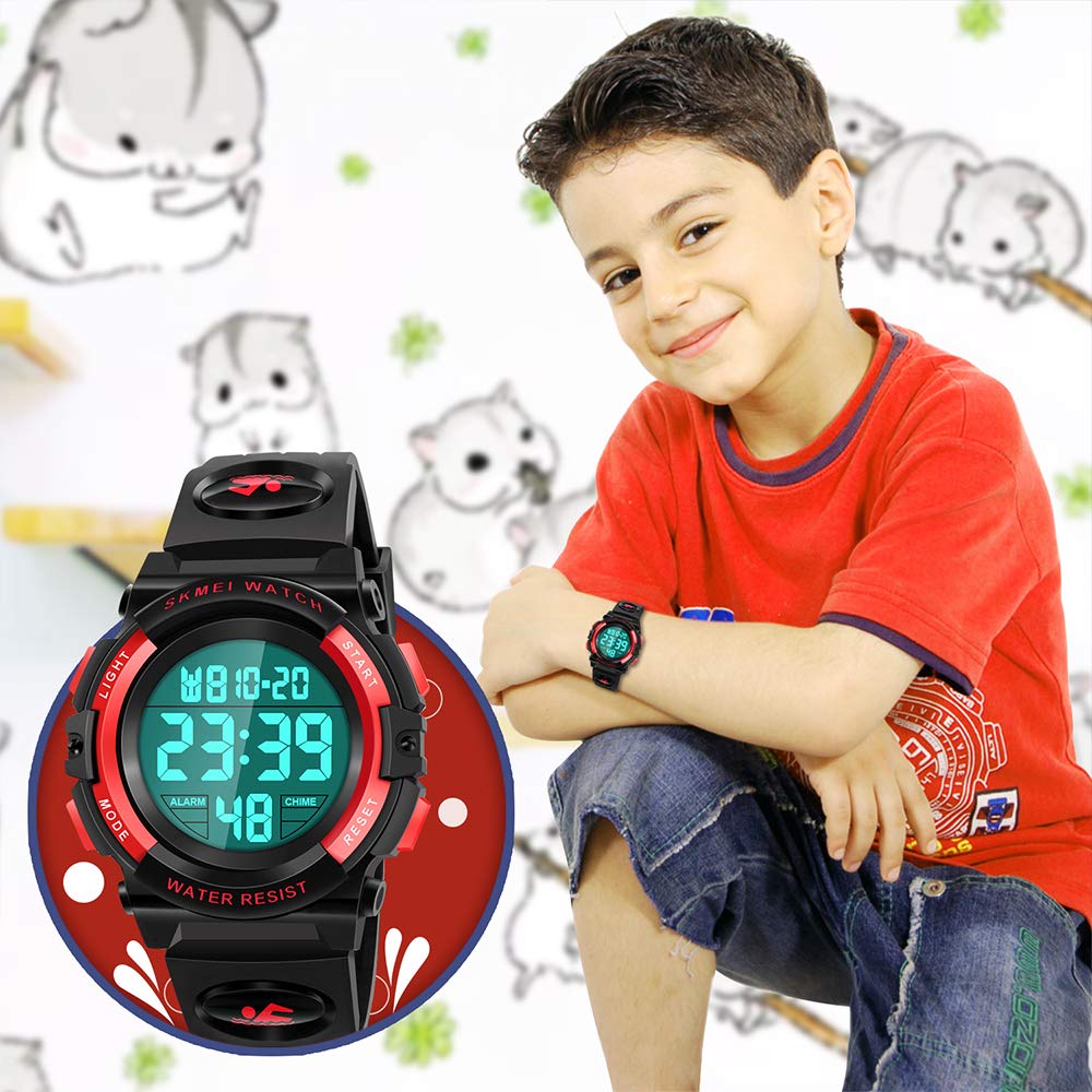 Foto 7 pulgar | Venta Internacional - Reloj Digital Dodosky Led 50 M Resistente Al Agua Para Niños De 5 A 12 Años