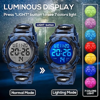 Foto 3 | Venta Internacional - Reloj Infantil A Alps Cronógrafo Digital Led 50 m Resistente al Agua