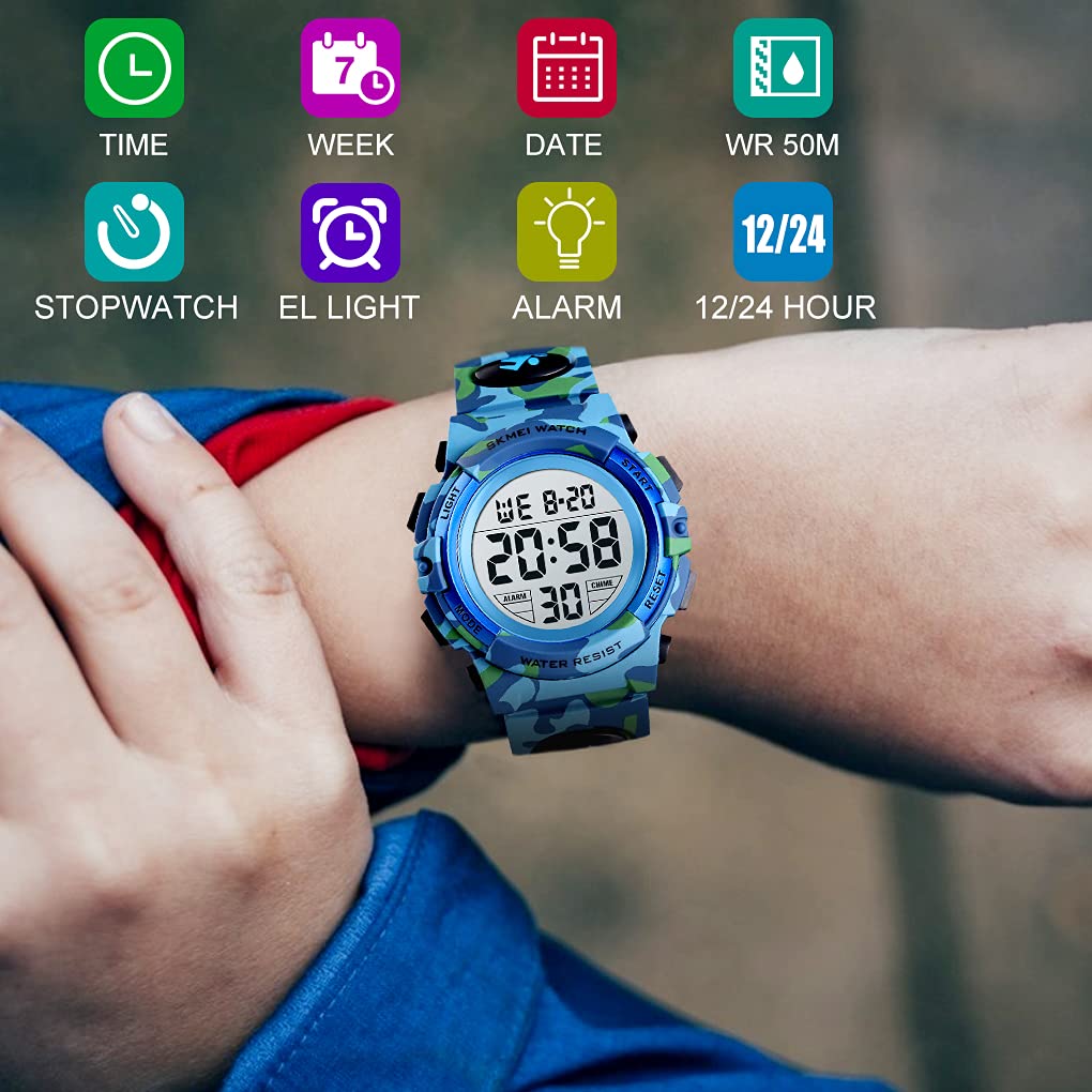 Foto 4 pulgar | Venta Internacional - Reloj Jianxiang Kids Con Cronógrafo Digital Led, 50 M, Resistente Al Agua