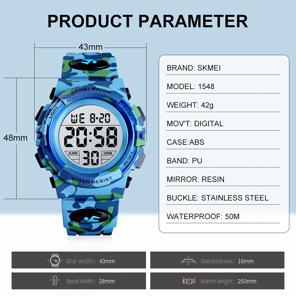 Foto 6 pulgar | Venta Internacional - Reloj Jianxiang Kids Con Cronógrafo Digital Led, 50 M, Resistente Al Agua