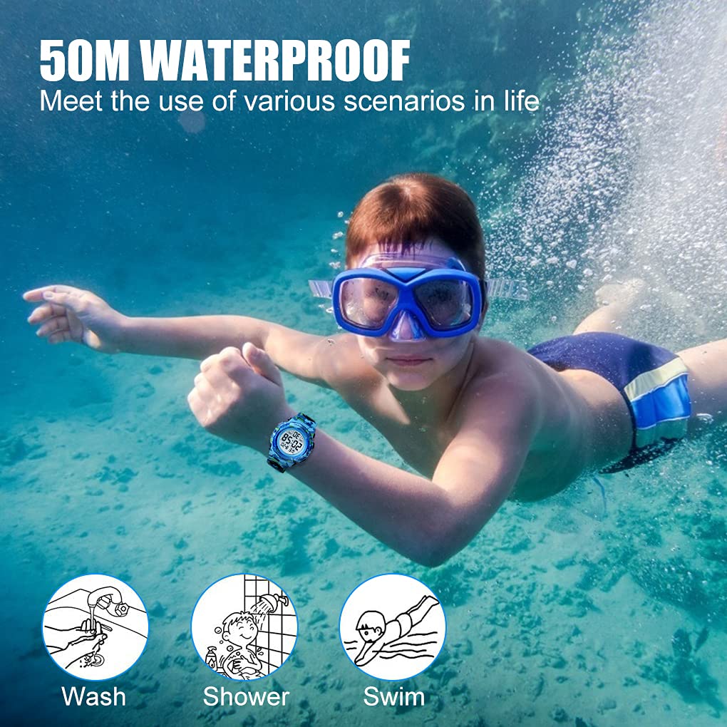 Foto 7 pulgar | Venta Internacional - Reloj Jianxiang Kids Con Cronógrafo Digital Led, 50 M, Resistente Al Agua