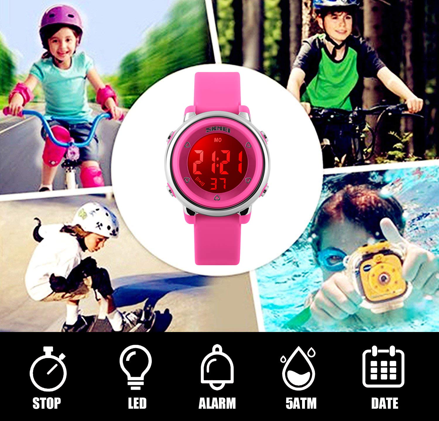 Foto 8 pulgar | Venta Internacional - Reloj Deportivo Etway Para Niños Con Alarma Led Impermeable Y Cronómetro