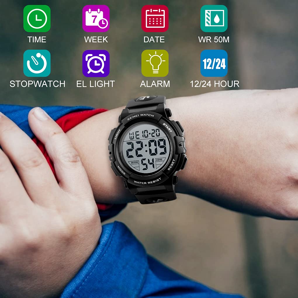 Foto 4 pulgar | Venta Internacional - Reloj Jianxiang Kids, Cronógrafo Deportivo Digital Led, 50 M, Agua