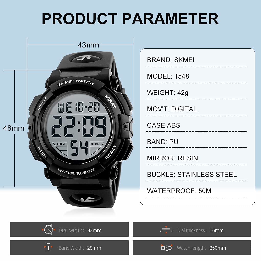 Foto 5 | Venta Internacional - Reloj Jianxiang Kids, Cronógrafo Deportivo Digital Led, 50 M, Agua
