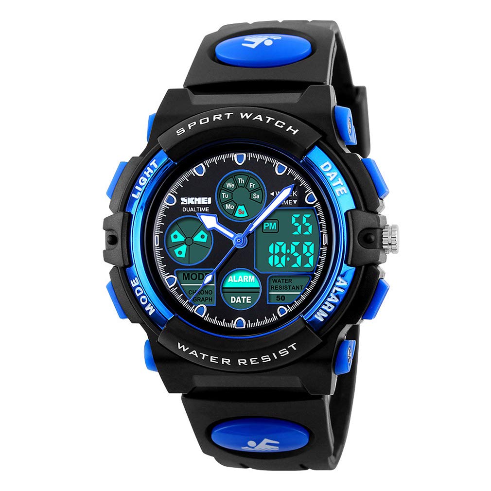 Foto 2 pulgar | Venta Internacional - Reloj Deportivo Eyotto Kids Impermeable Analógico Digital Azul