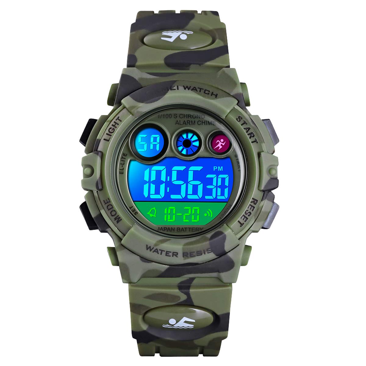 Foto 2 pulgar | Venta Internacional - Reloj Deportivo Tephea Kids Impermeable Con Alarma Led Y Cronómetro Verde