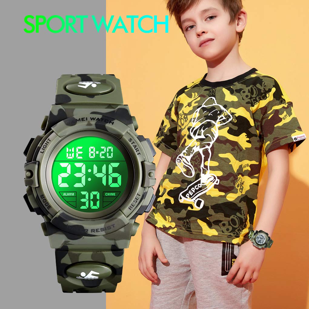 Foto 3 pulgar | Venta Internacional - Reloj Etway Kids Con Alarma Led Digital Deportiva A Prueba De Agua