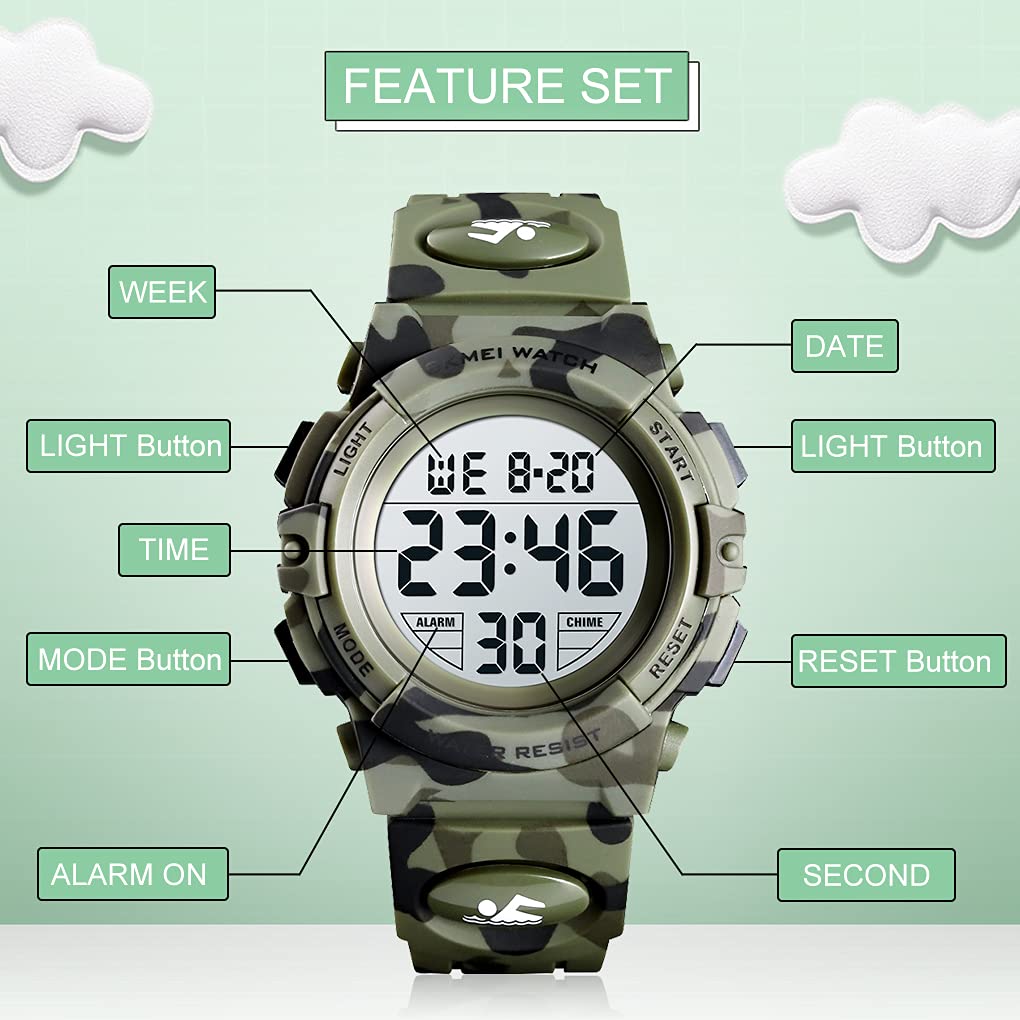 Foto 5 pulgar | Venta Internacional - Reloj Jianxiang Kids Digital Sport, 50 M, Resistente Al Agua Para Niños De 5 A 15 Años