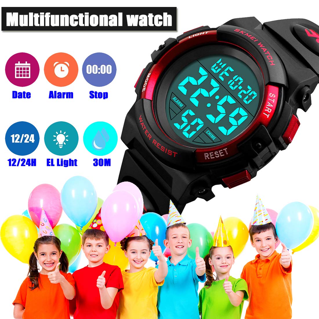 Foto 8 pulgar | Venta Internacional - Reloj Digital Led Deportivo Uswat, 50 M, Resistente Al Agua, Para Niños Y Niñas