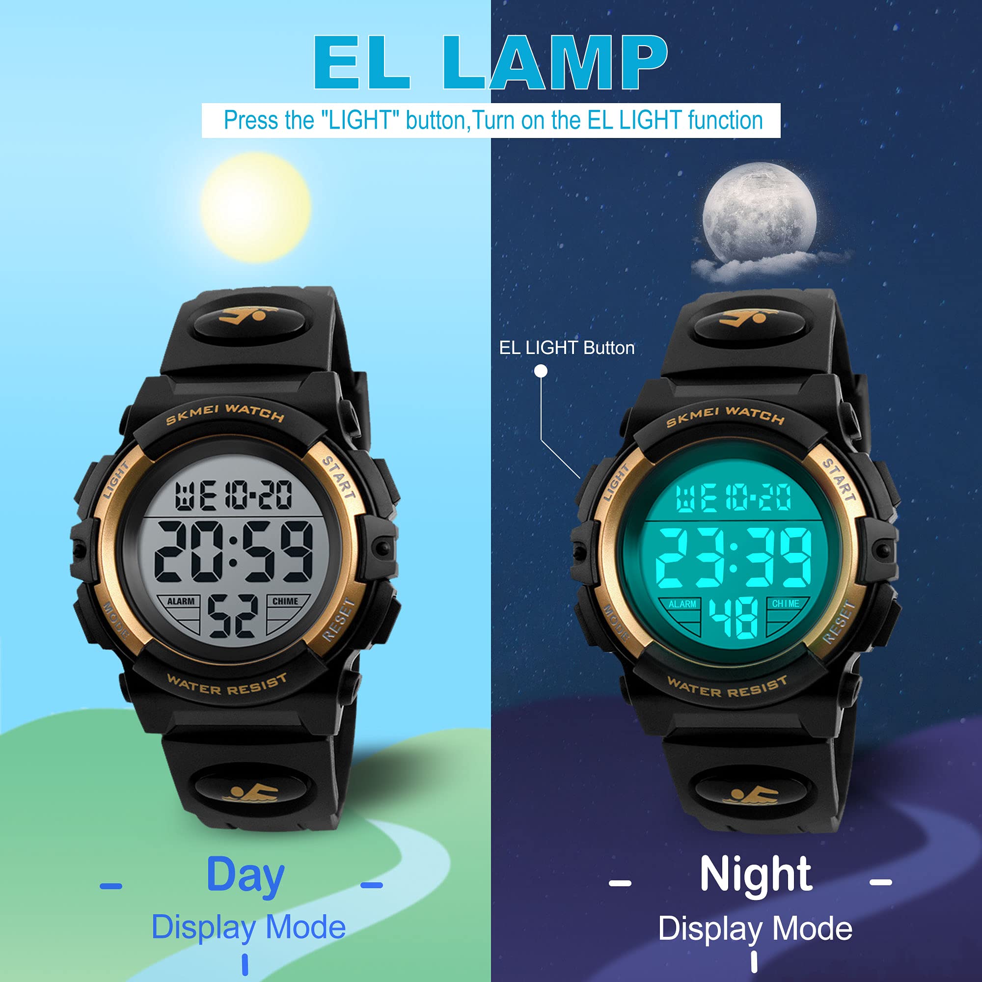 Foto 4 pulgar | Venta Internacional - Reloj Infantil Veiley Digital Led Con Alarma Impermeable De 50 M Para Niño