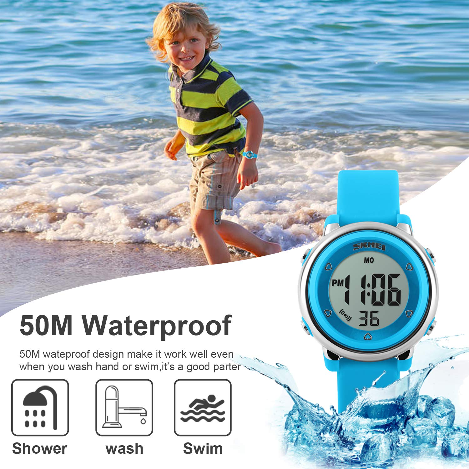 Foto 3 pulgar | Venta Internacional - Reloj Deportivo Axspt Kid Led 30 M Impermeable Para Niño Y Niña