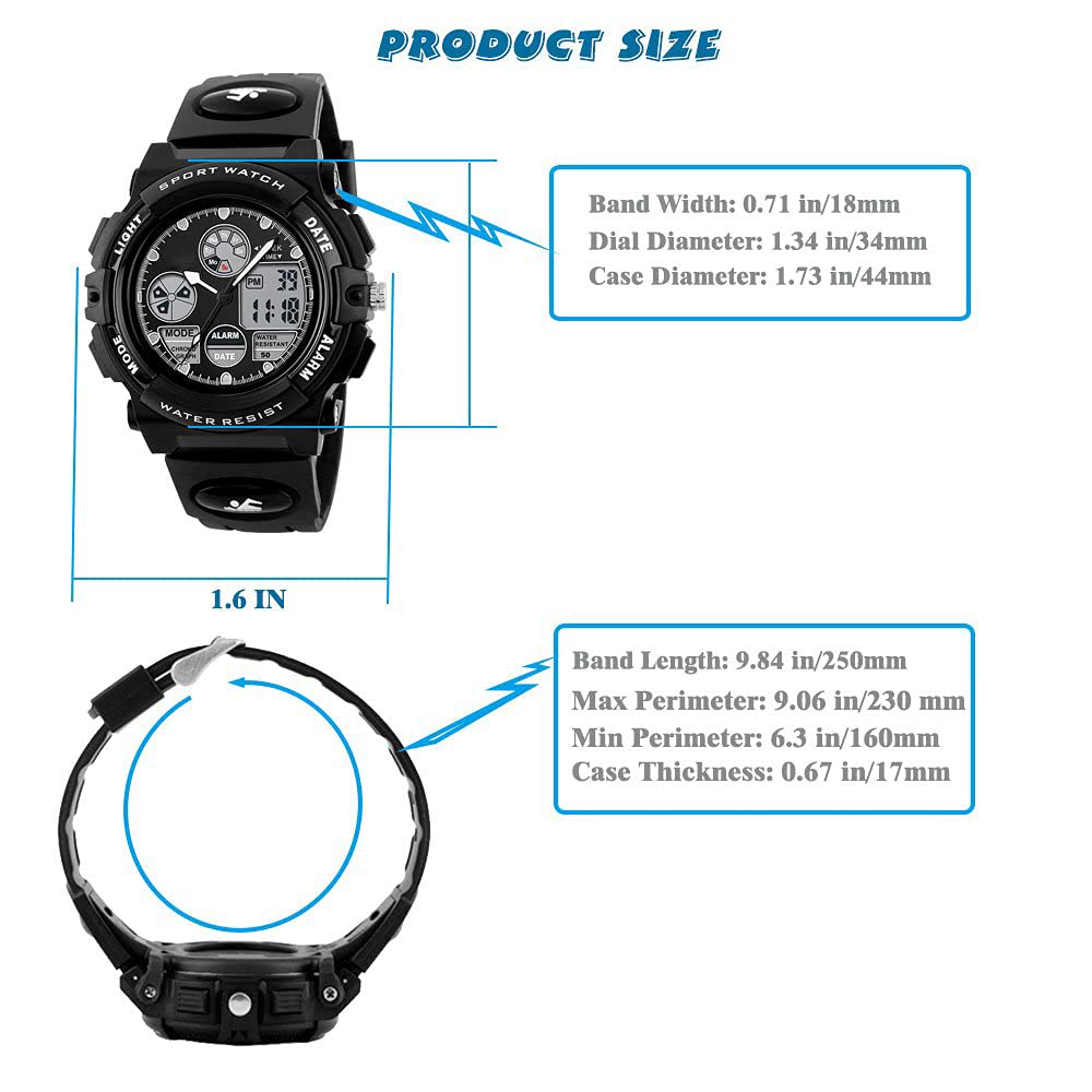 Foto 5 | Venta Internacional - Reloj Infantil Pasnew Led Con Alarma, 50 M, Resistente Al Agua