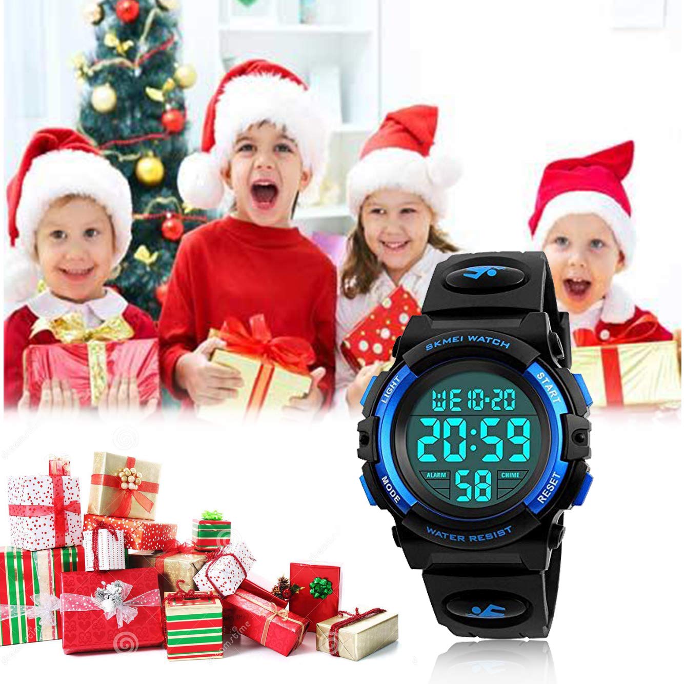 Foto 7 | Venta Internacional - Reloj Deportivo Digital Touber Boy De 5 A 12 Años, Led, 50 M, Resistente Al Agua