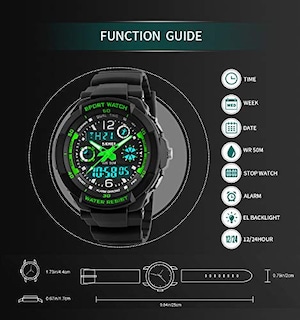 Foto 5 | Venta Internacional - Reloj Misskt Kids Sports Con Alarma Led Digital Impermeable, Color Negro