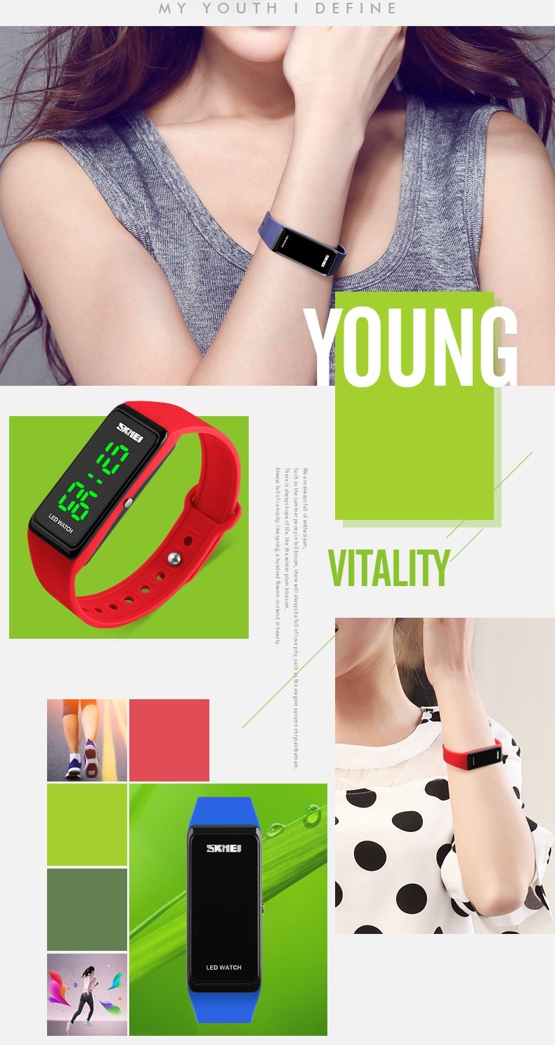 Foto 4 pulgar | Venta Internacional - Pulsera Deportiva Digital Led De Silicona Watch Mastop Para Mujer