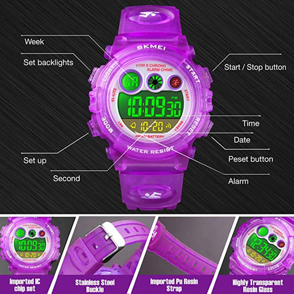 Foto 6 pulgar | Venta Internacional - Reloj Infantil Tonnier Digital Sports 5 Atm Resistente Al Agua Con Led