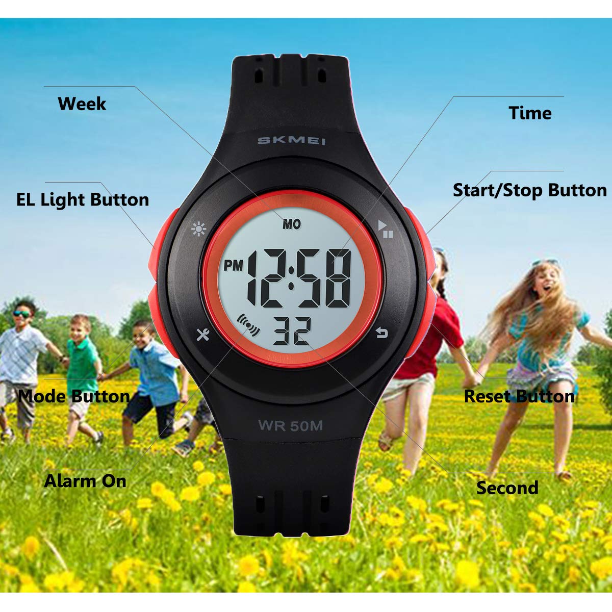 Foto 5 | Venta Internacional - Reloj Para Niños Iwoch Multifunción, 50 M, Resistente Al Agua, Con Alarma Led, Color Azul