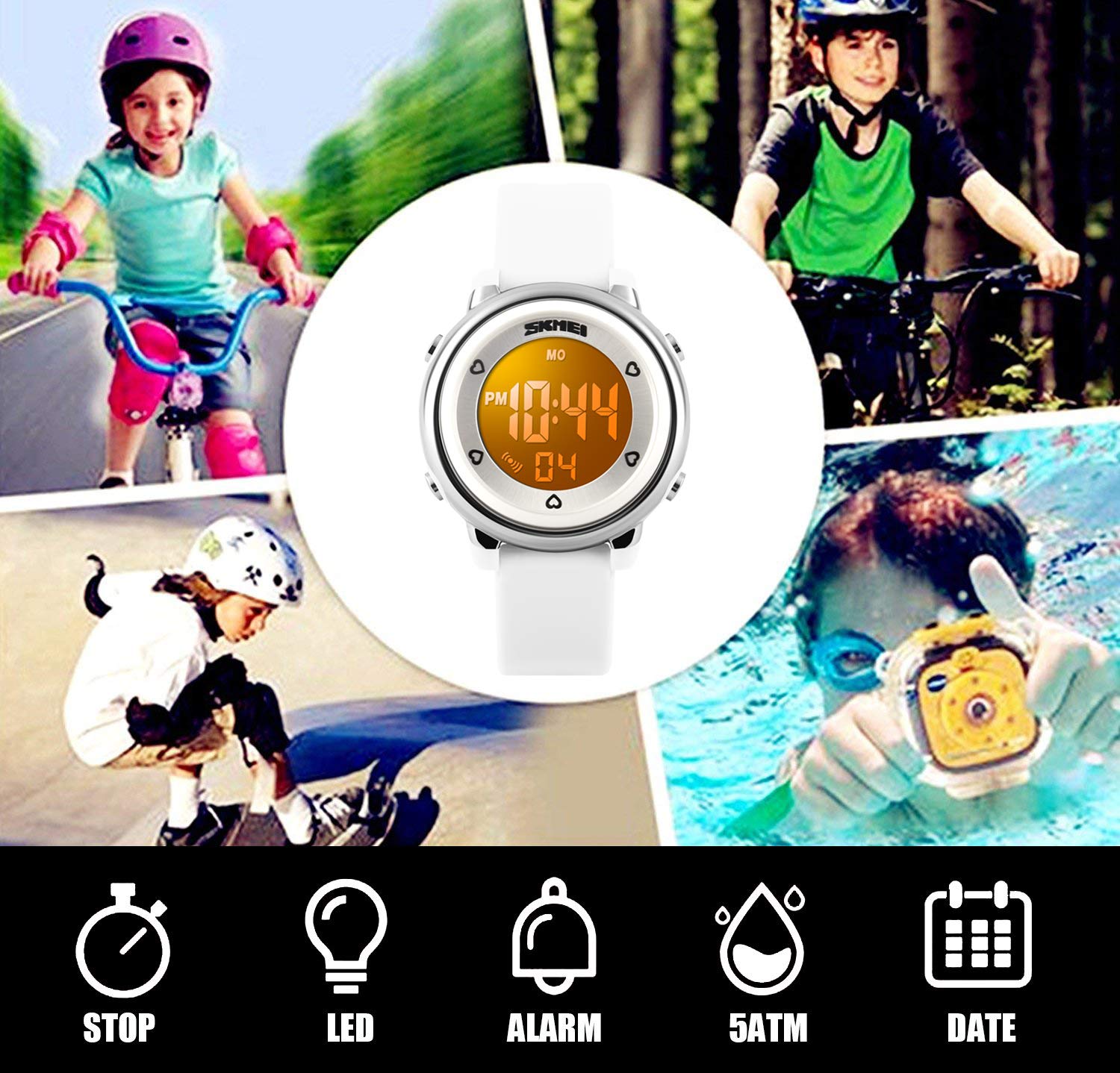 Foto 7 | Venta Internacional - Reloj Deportivo Etway Para Niños, Digital, Con Alarma Led, Cronómetro, Impermeable