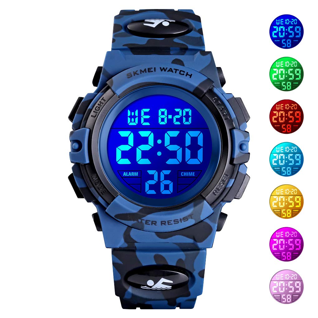 Foto 4 pulgar | Venta Internacional - Reloj Tephea Kids Sports Digital Led Impermeable Azul Oscuro