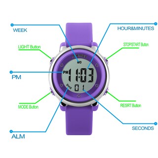 Foto 3 | Venta Internacional - Reloj con Cronómetro Digital Dayllon Boys Morado