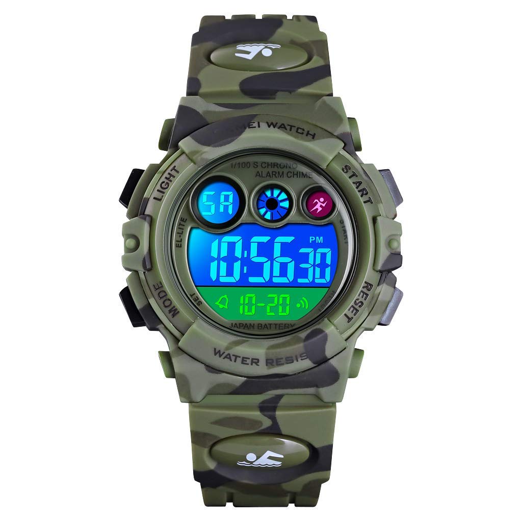 Foto 2 pulgar | Venta Internacional - Reloj Infantil Deportivo Digital Cakcity Kids Verde Camuflado