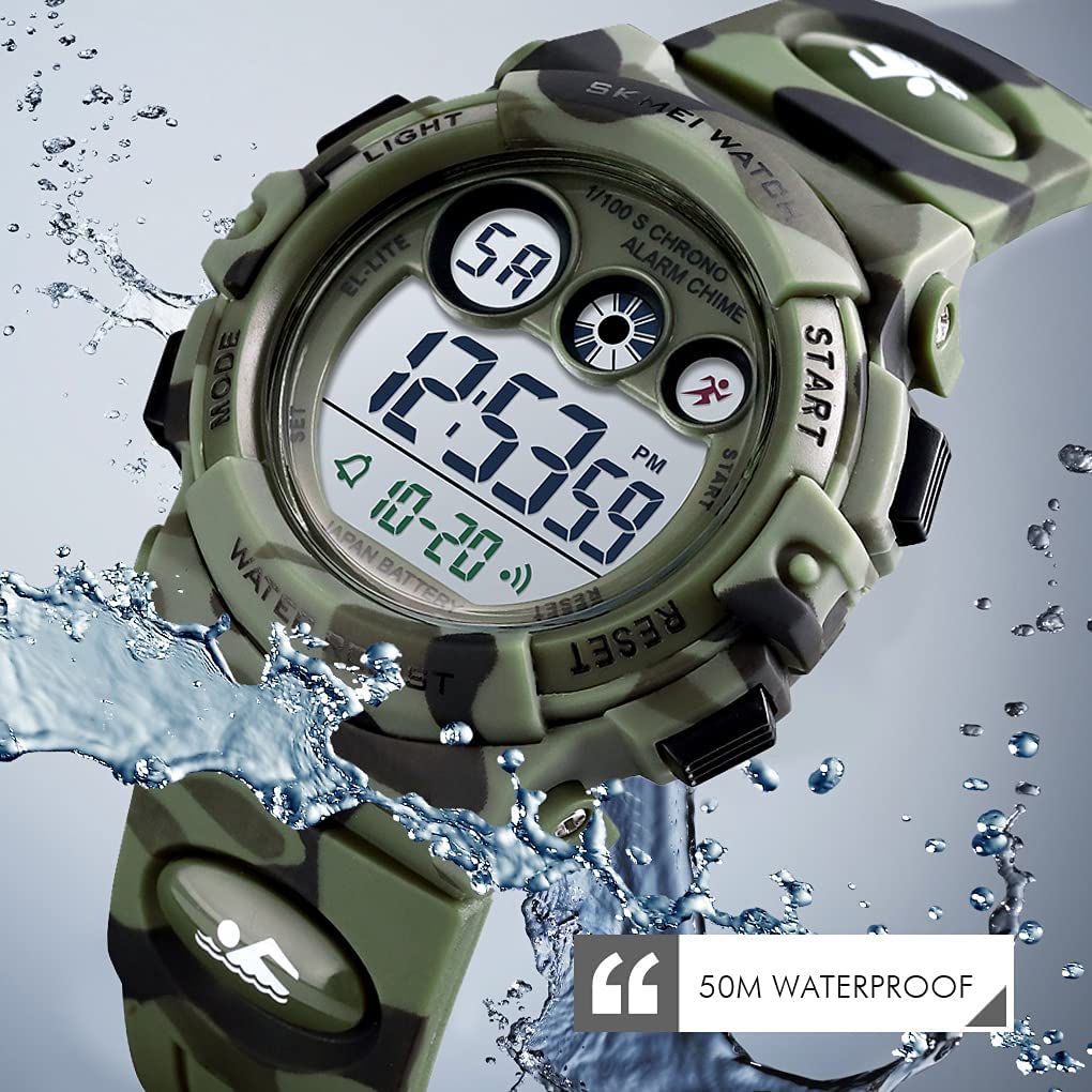 Foto 4 pulgar | Venta Internacional - Reloj Infantil Deportivo Digital Cakcity Kids Verde Camuflado