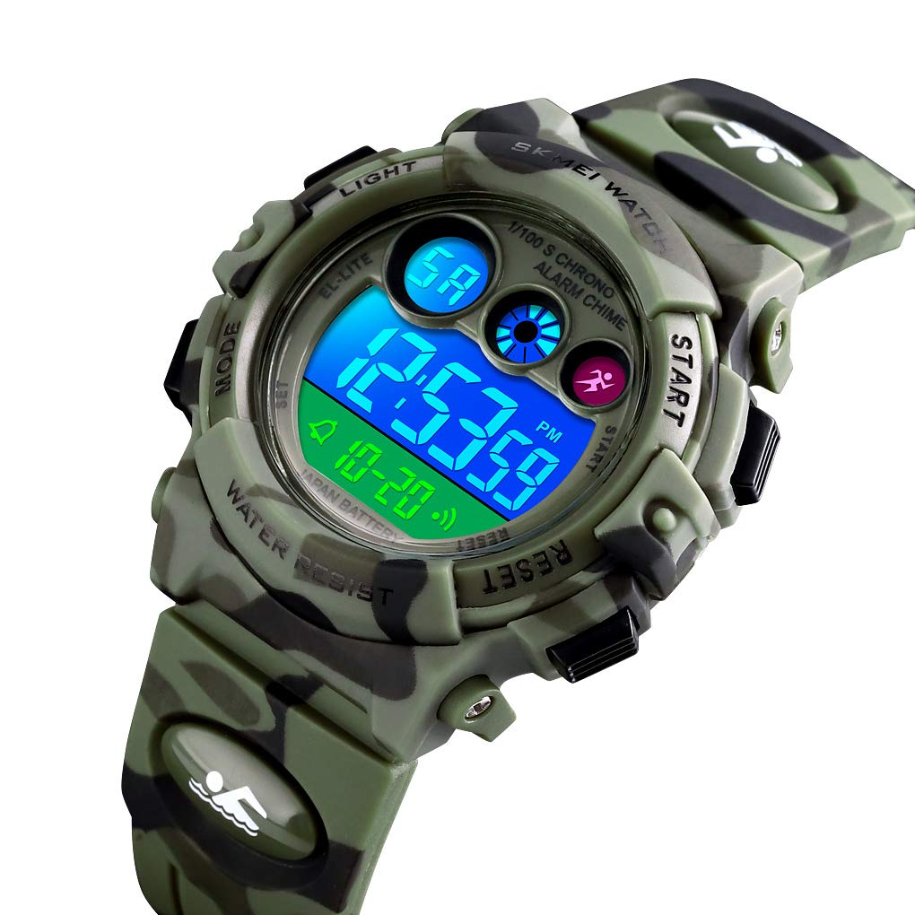 Foto 5 pulgar | Venta Internacional - Reloj Infantil Deportivo Digital Cakcity Kids Verde Camuflado