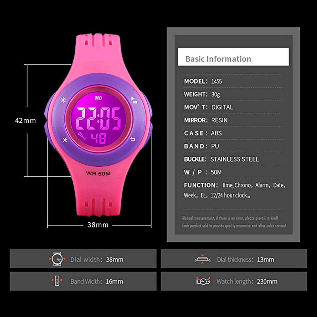 Foto 6 pulgar | Venta Internacional - Reloj Digital Para Niños Anloo, 50 M, Con Alarma, Cronómetro Impermeable