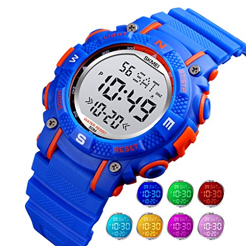 Foto 3 pulgar | Venta Internacional - Reloj Ruiwatchworld Para Niños, Digital, Deportivo, Azul, 5 Atm, Resistente Al Agua