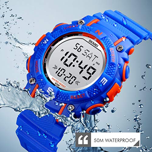 Foto 6 pulgar | Venta Internacional - Reloj Ruiwatchworld Para Niños, Digital, Deportivo, Azul, 5 Atm, Resistente Al Agua