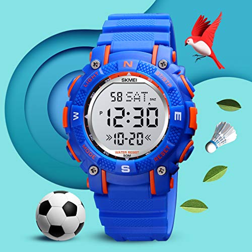 Foto 7 pulgar | Venta Internacional - Reloj Ruiwatchworld Para Niños, Digital, Deportivo, Azul, 5 Atm, Resistente Al Agua