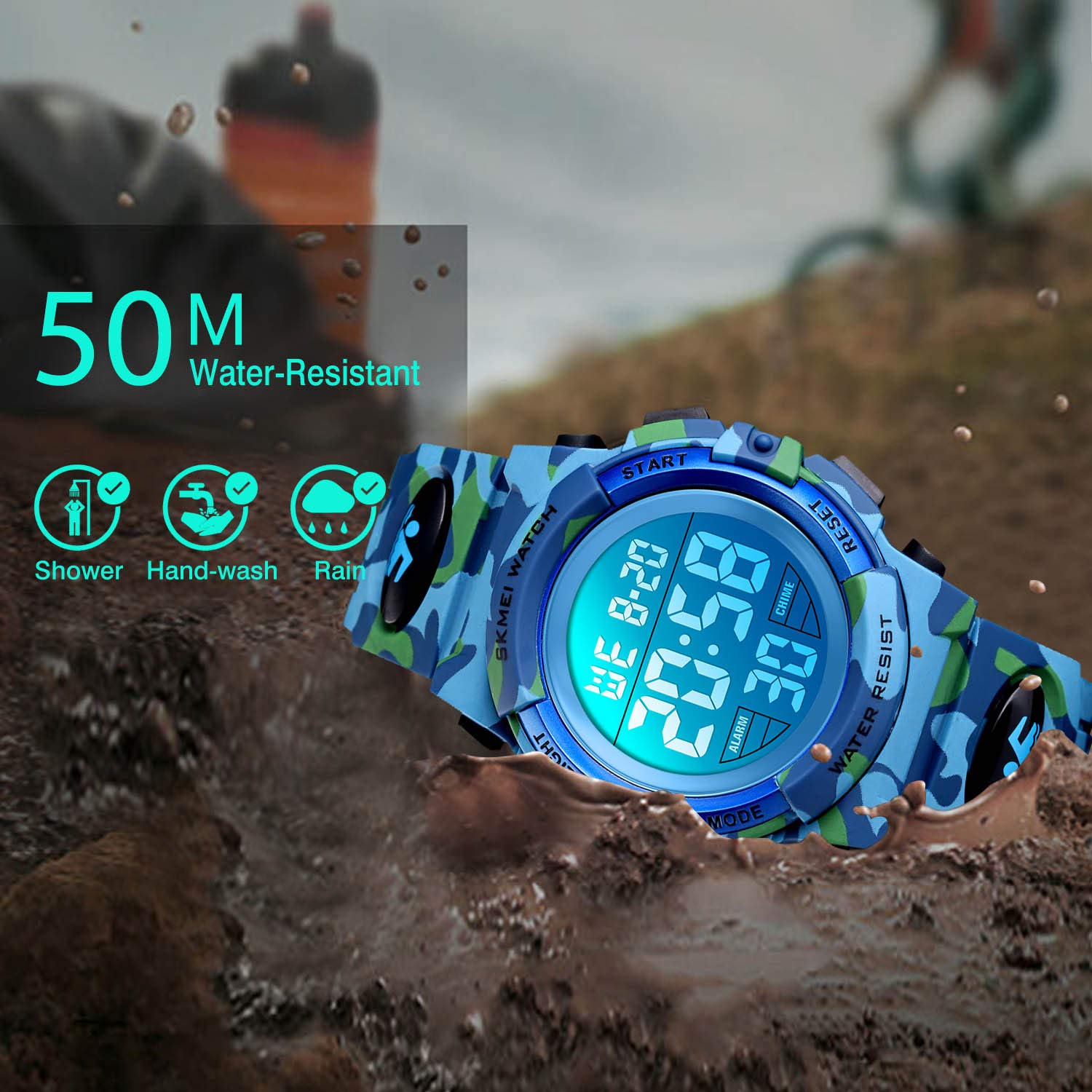 Foto 4 pulgar | Venta Internacional - Reloj Deportivo Digital Cofuo para Niños Resistente al Agua y Golpes